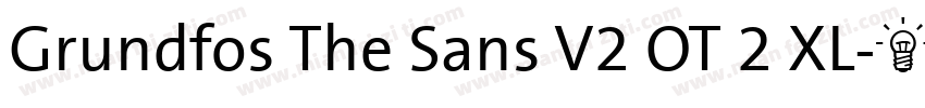 Grundfos The Sans V2 OT 2 XL字体转换